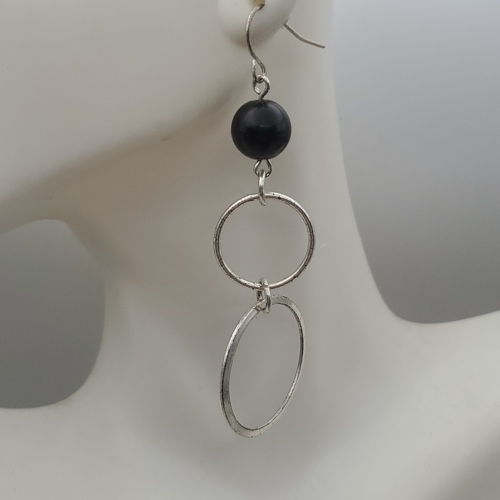 Circle entwined hoop trendy earrings retro E265